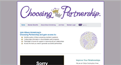 Desktop Screenshot of choosingpartnership.com